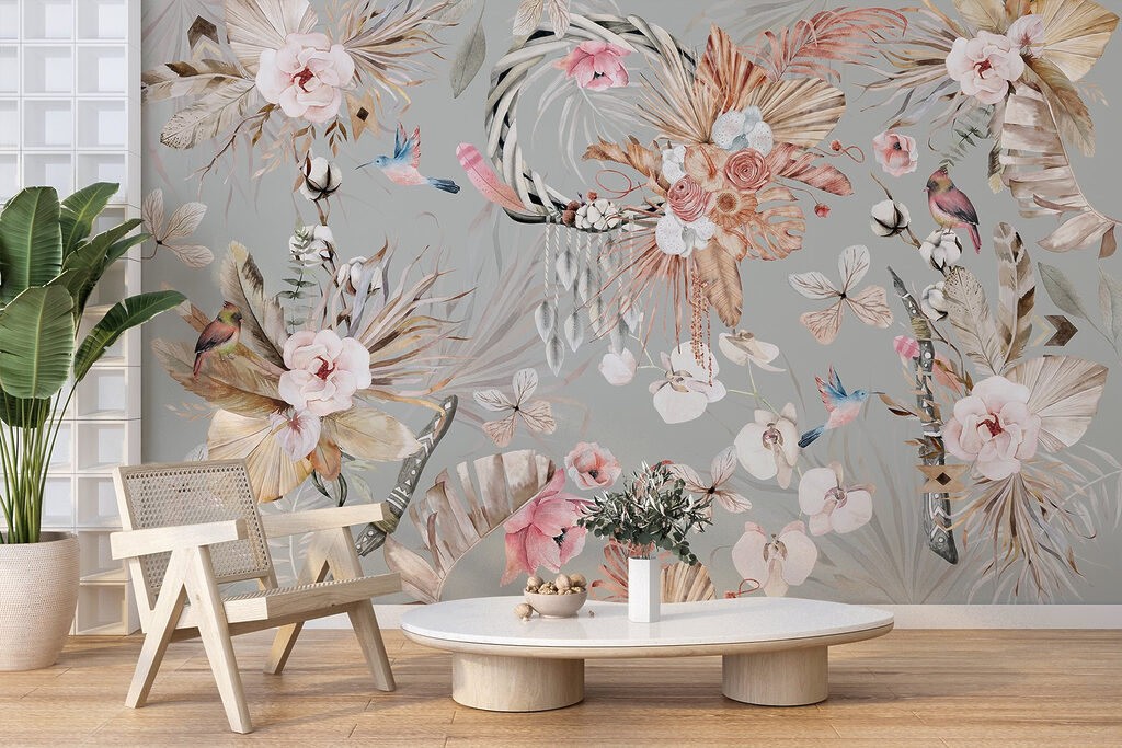 Flowers and graceful birds — interior 3