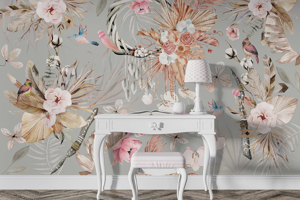 Flowers and graceful birds — interior 4