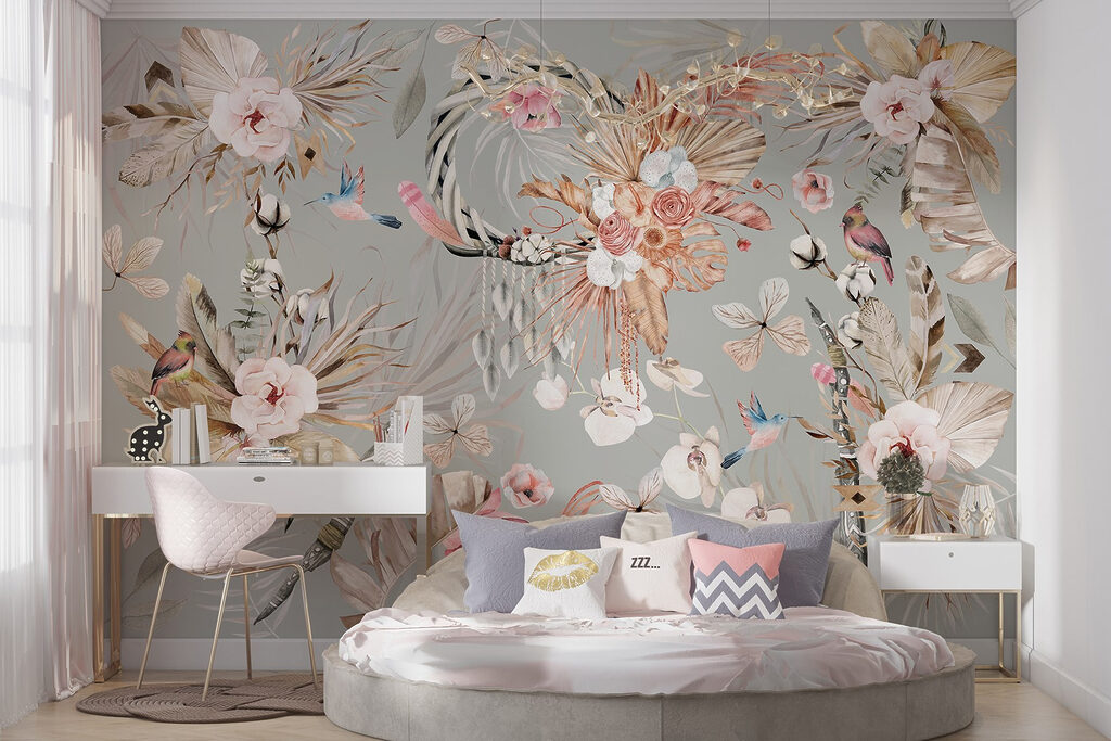 Flowers and graceful birds — interior 5