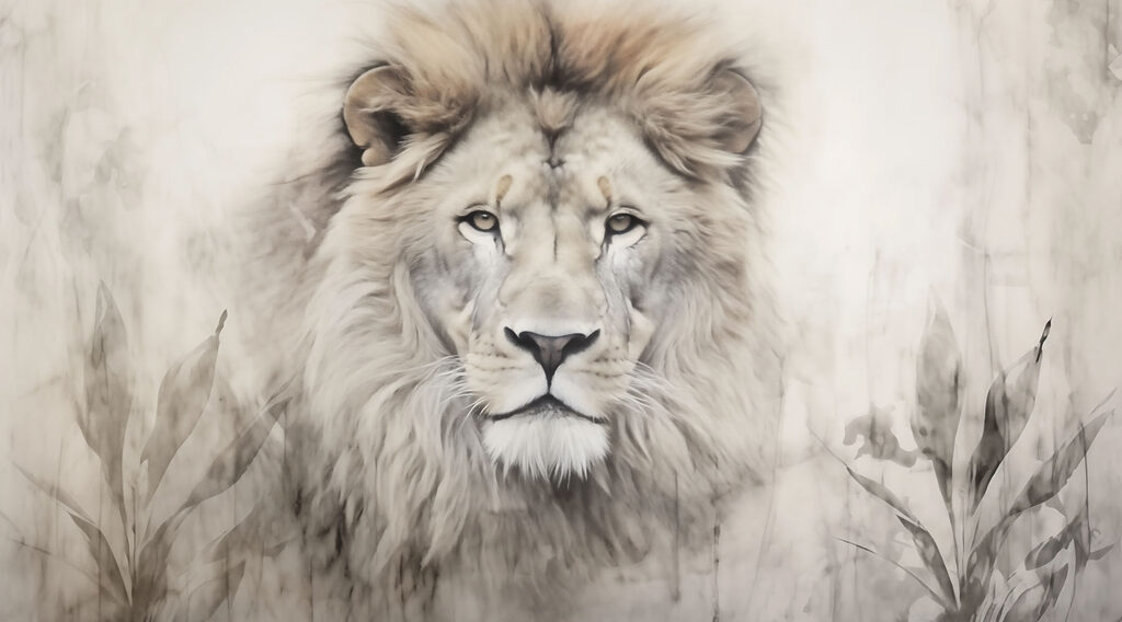 Lion in Soft Light — full design