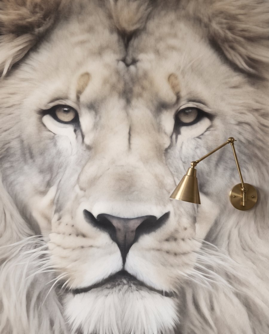 Lion in Soft Light — detail
