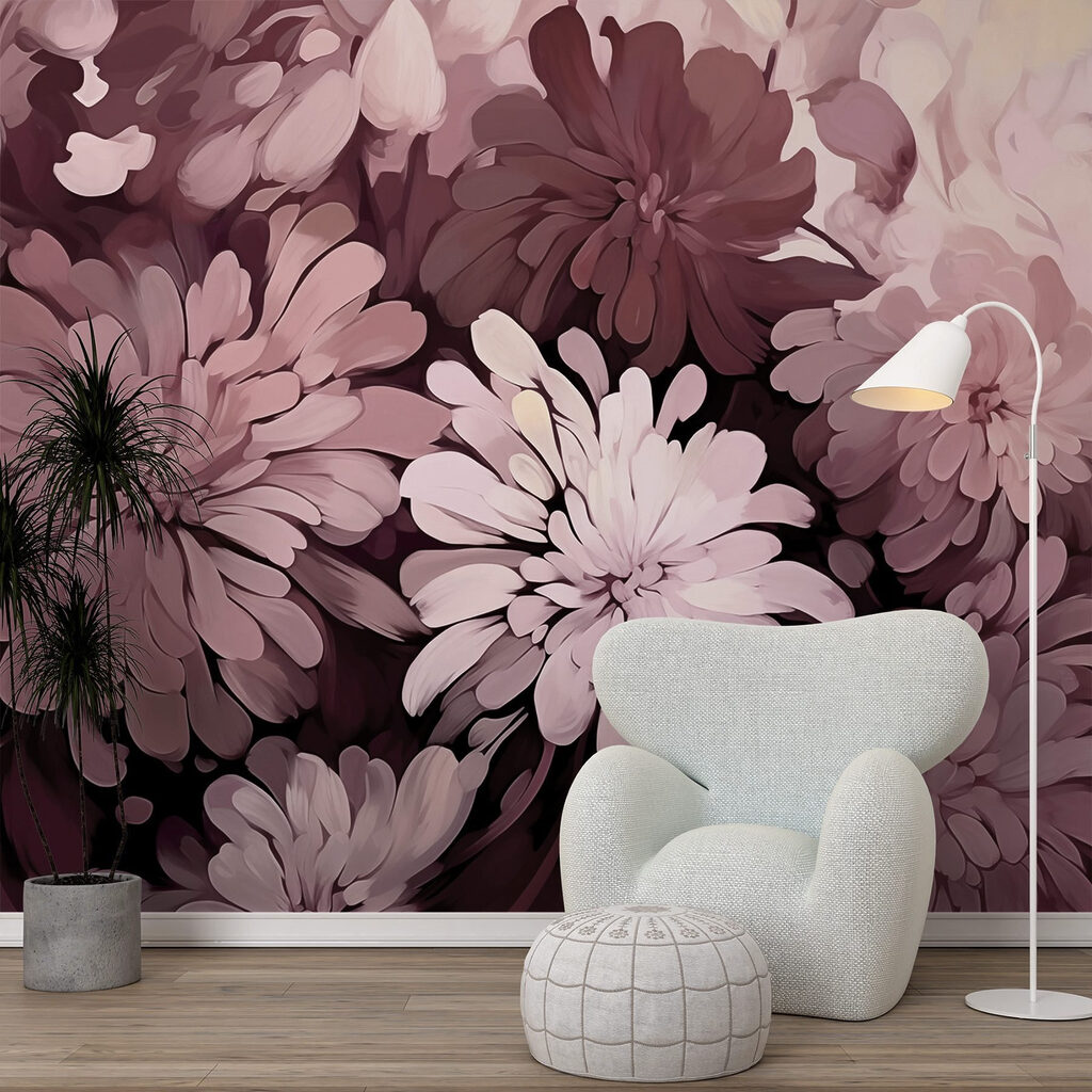 Dense flowers in plum — interior 2