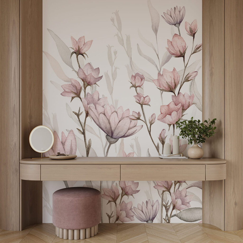 Delicate pink flowers — interior 2