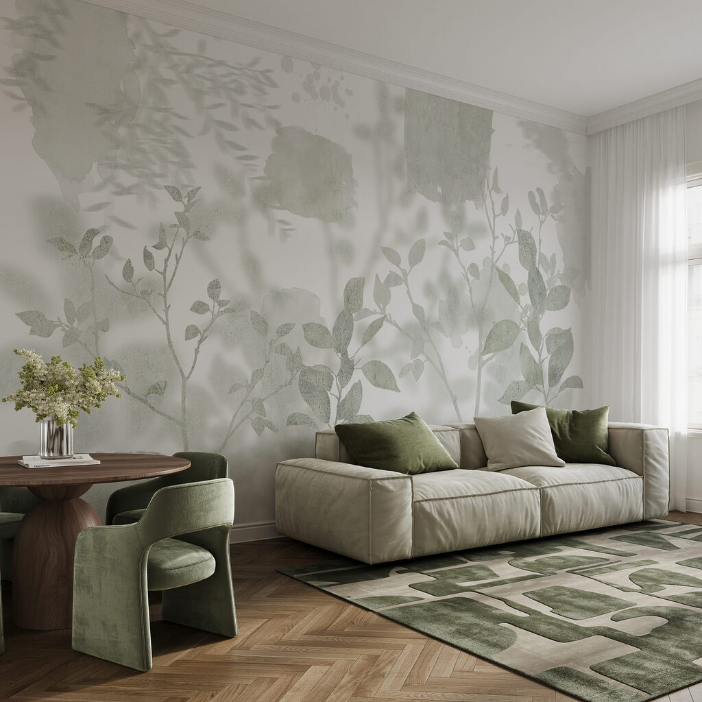 Faint Botanical Layers in an interior