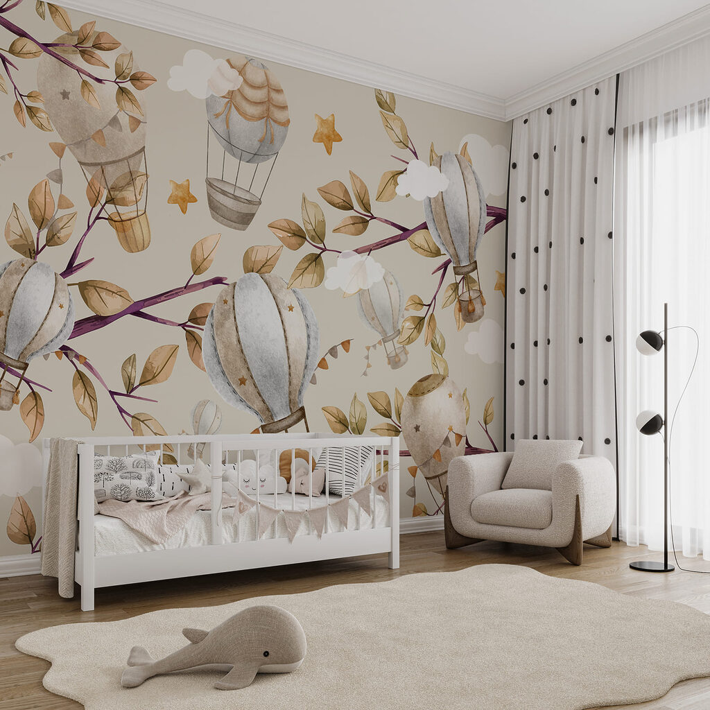 Balloons among golden branches — interior 1