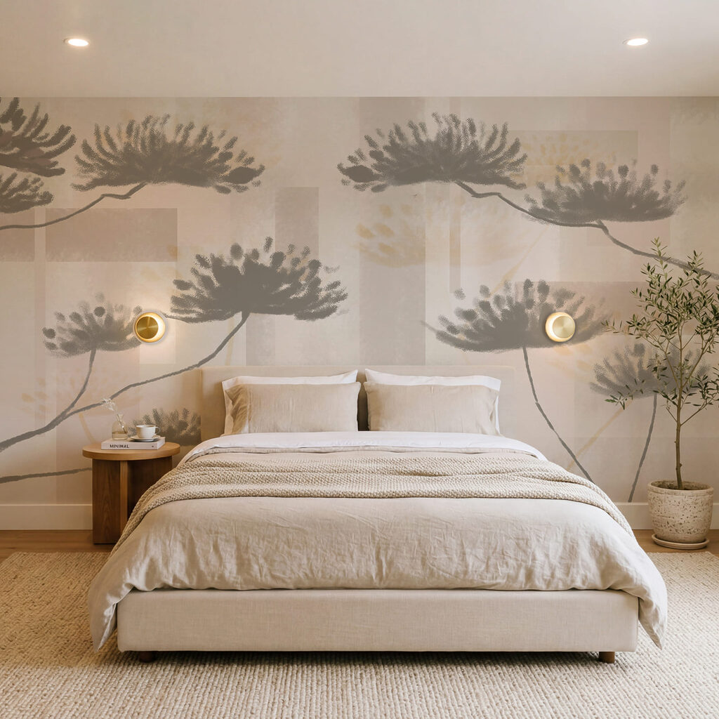 Flower umbels on beige — interior 2
