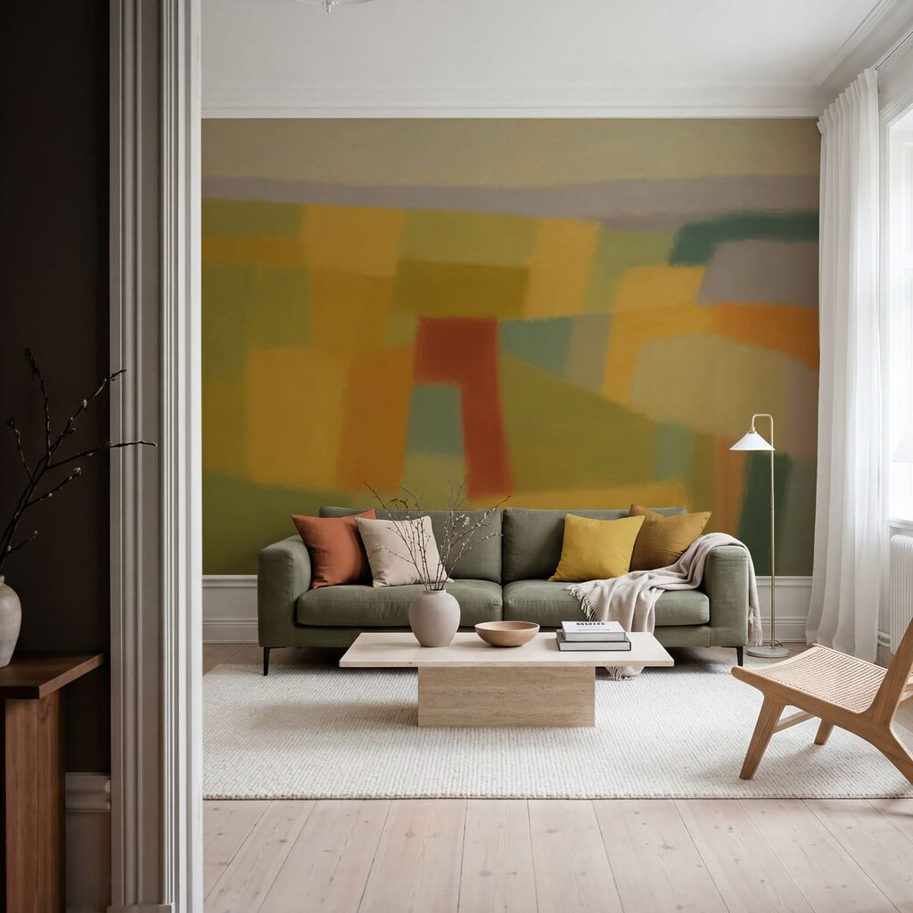 Colour blocks in layers — interior 1