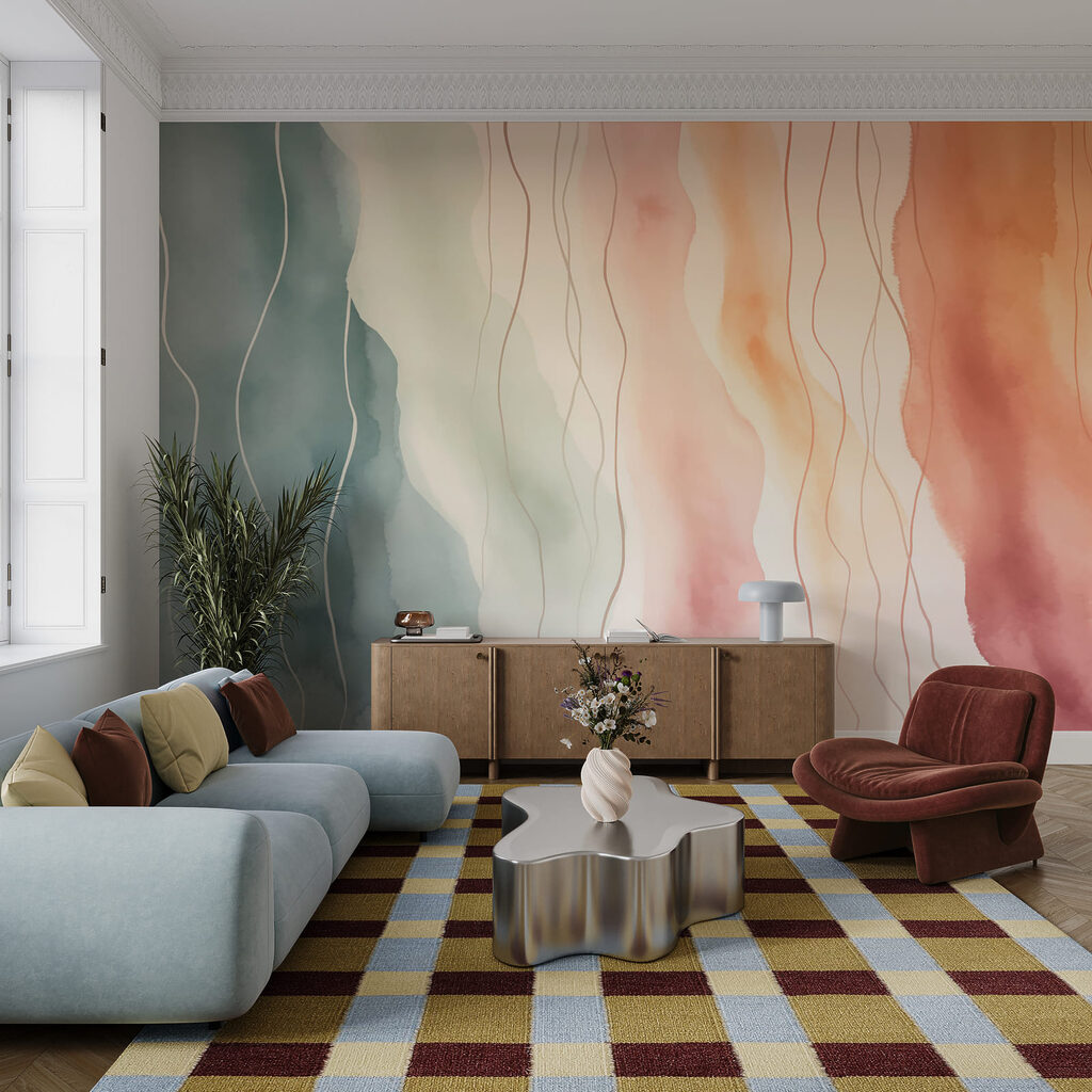 Watercolour Curtains in an interior