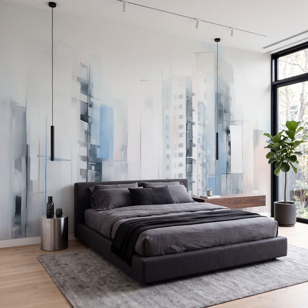 City in Soft Focus in an interior