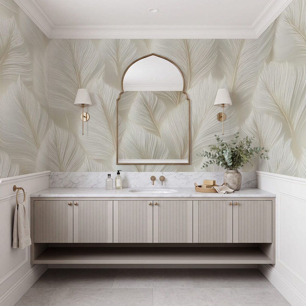 Layered Feather Pattern in an interior
