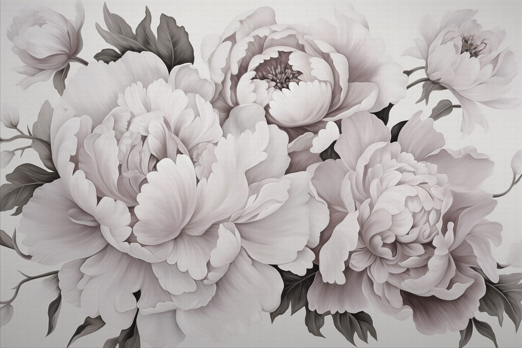 Painted Peony Bouquet — full design