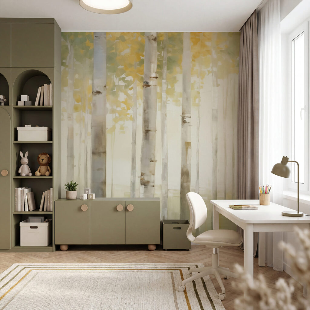 Sunlit Birch Grove — interior 3
