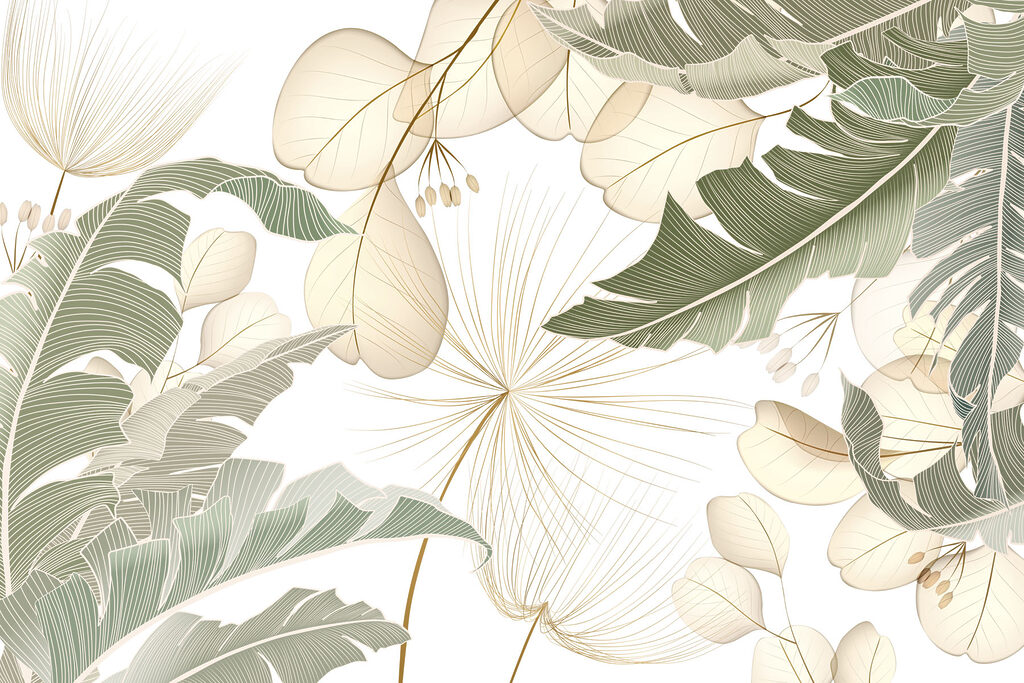 Tropical Leaf Cutouts — full design