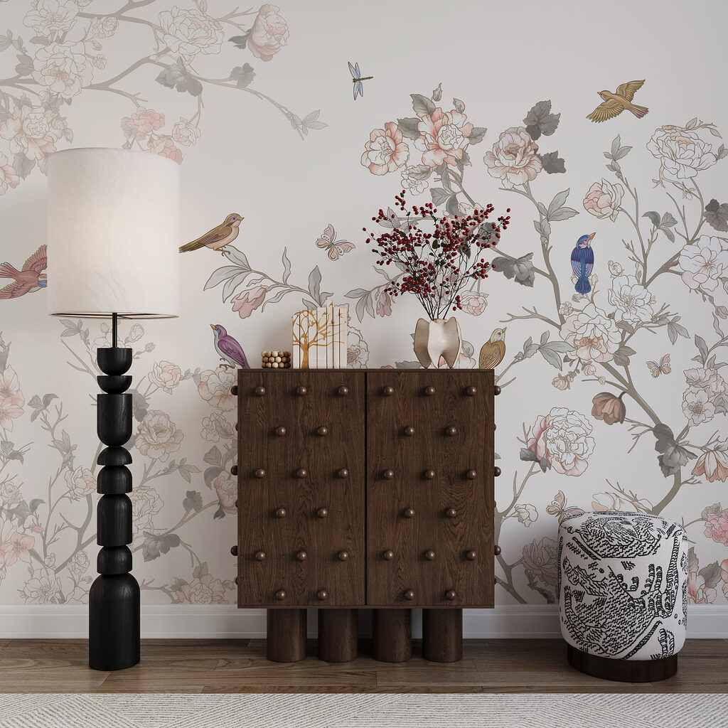 Birdsong Blossom Pattern in an interior
