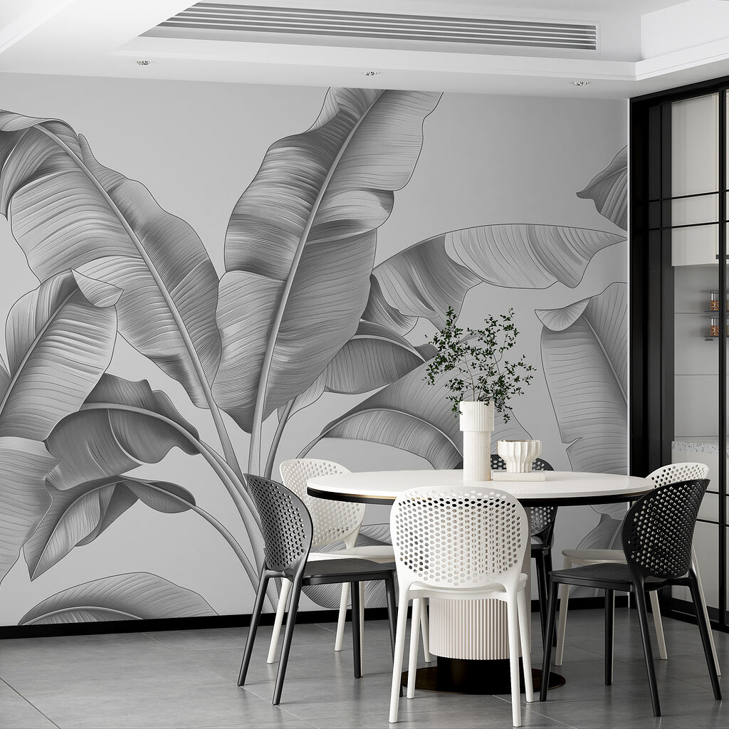 Leaves bending on stems — interior 3