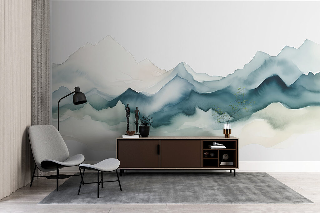Mountains in Washes in an interior