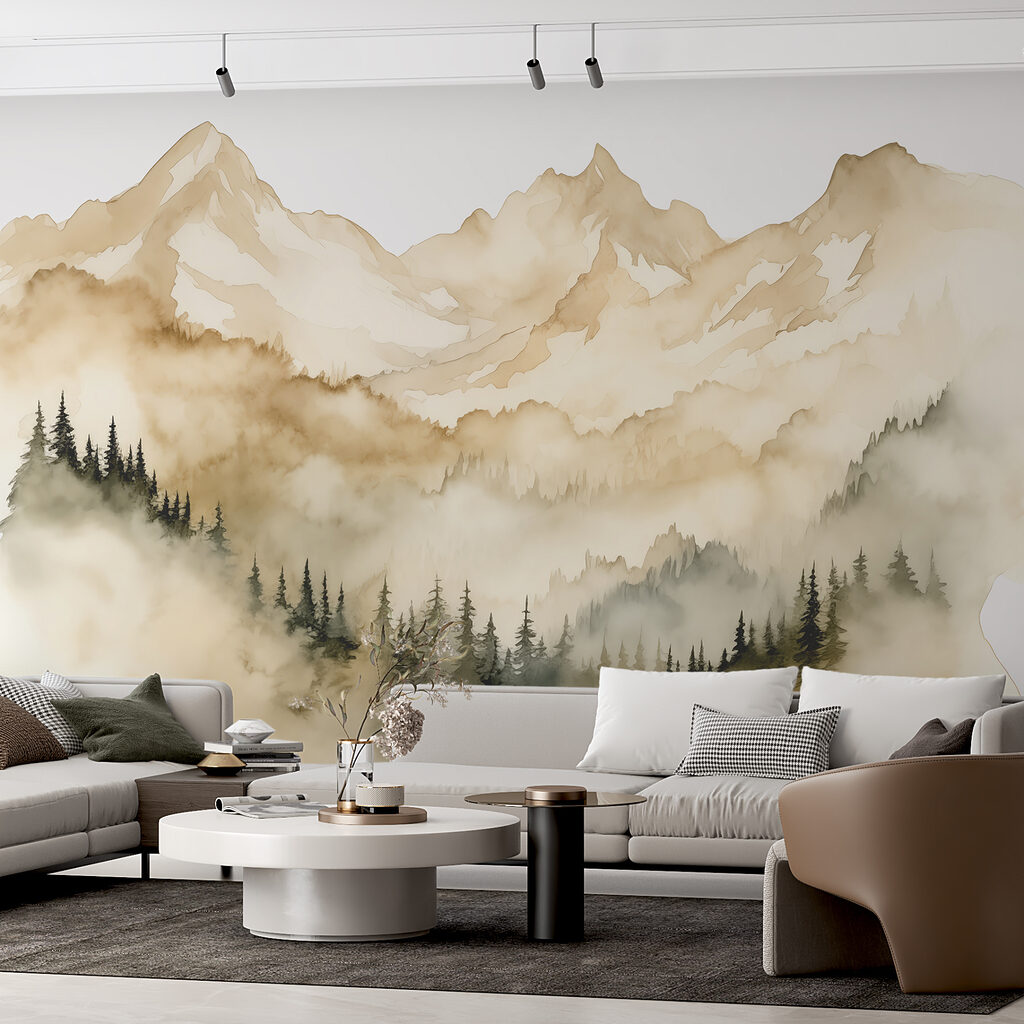 Mountains above misty pines — interior 2