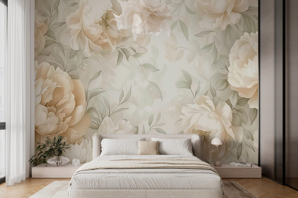 Peonies in a pattern — interior 1