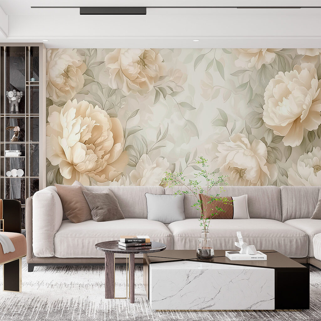 Peonies in a pattern — interior 3