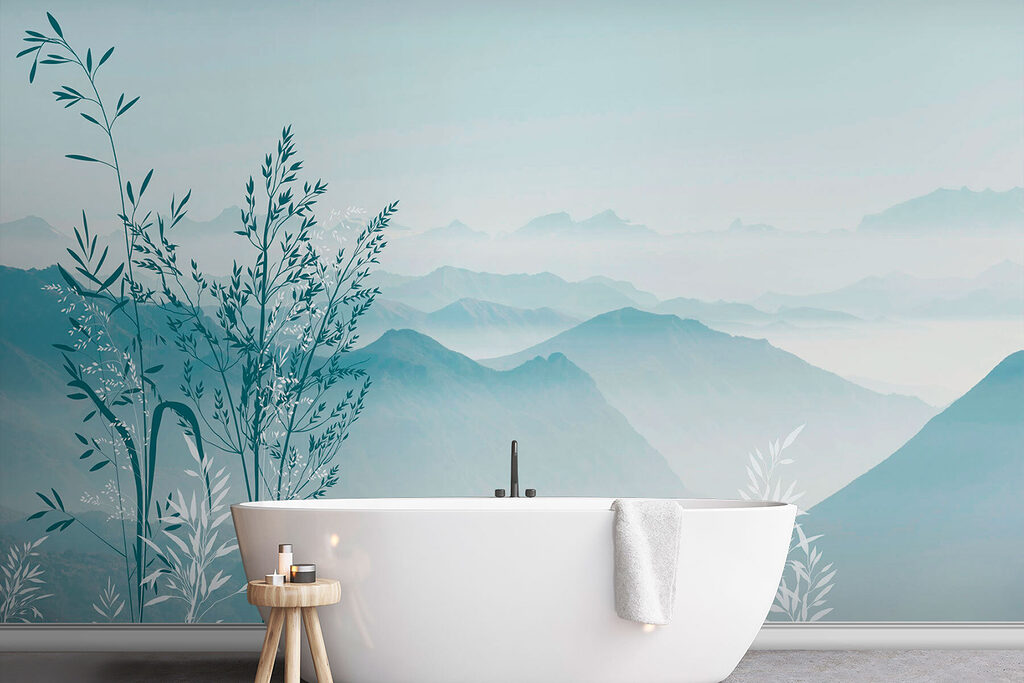 Mountains behind grasses — interior 1