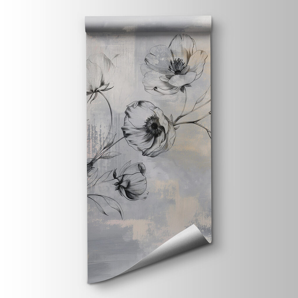 Flower twigs on grey — product view