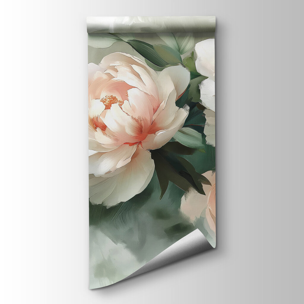 Pink peonies on green — product view