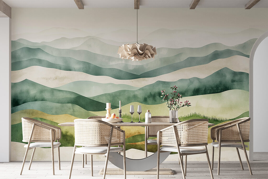 Hills in watercolour — interior 1