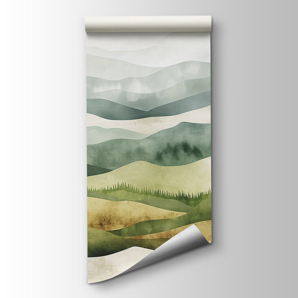 Hills in watercolour — product view