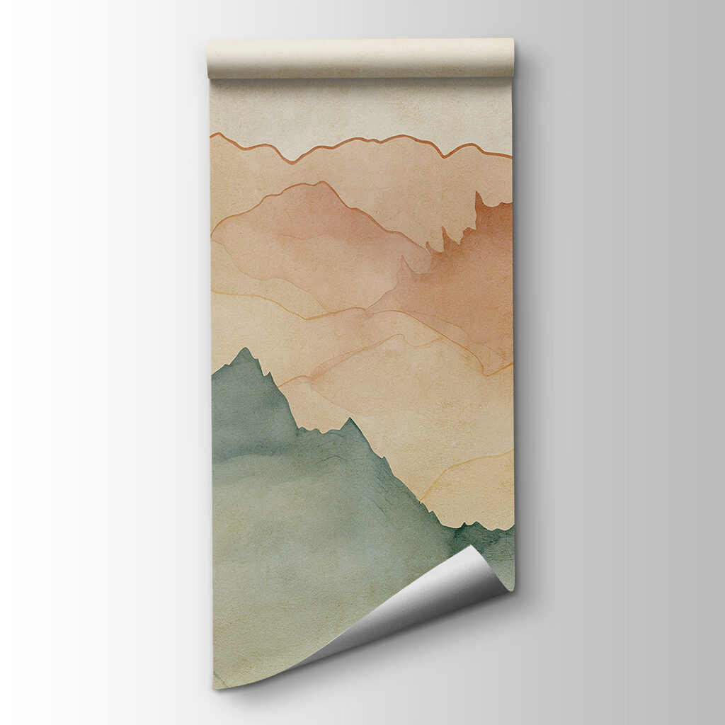 Mountain outlines in watercolour — product view