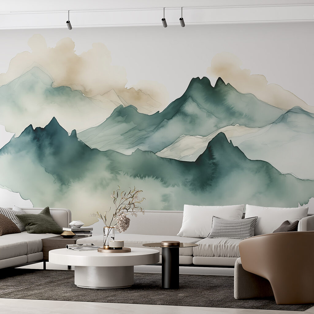 Green peaks in mist — interior 1