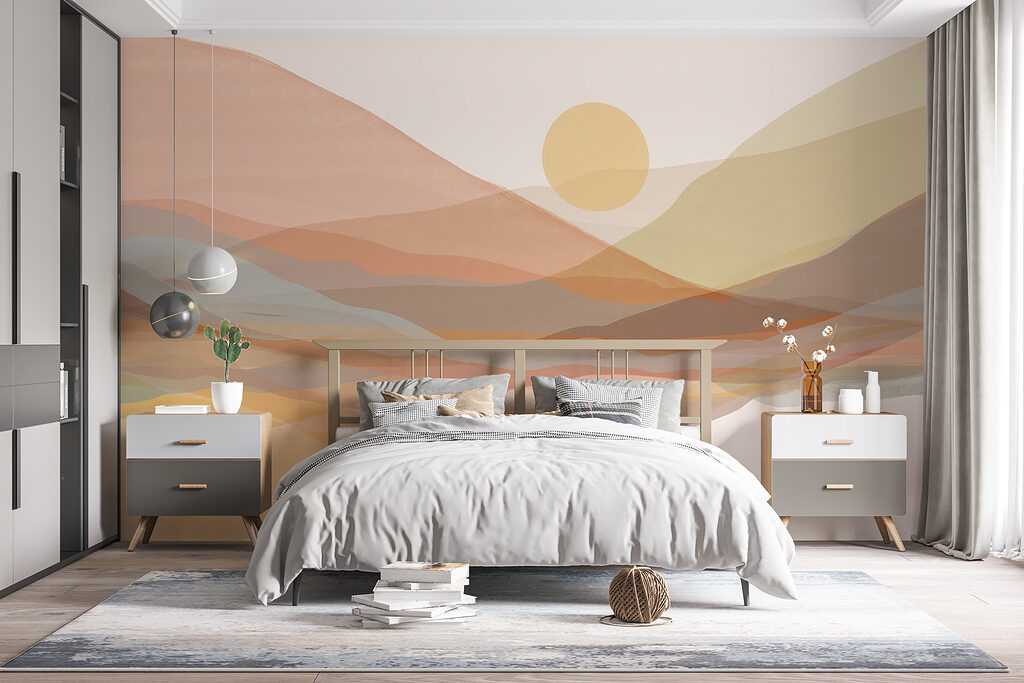 Sun above translucent hills — interior 1