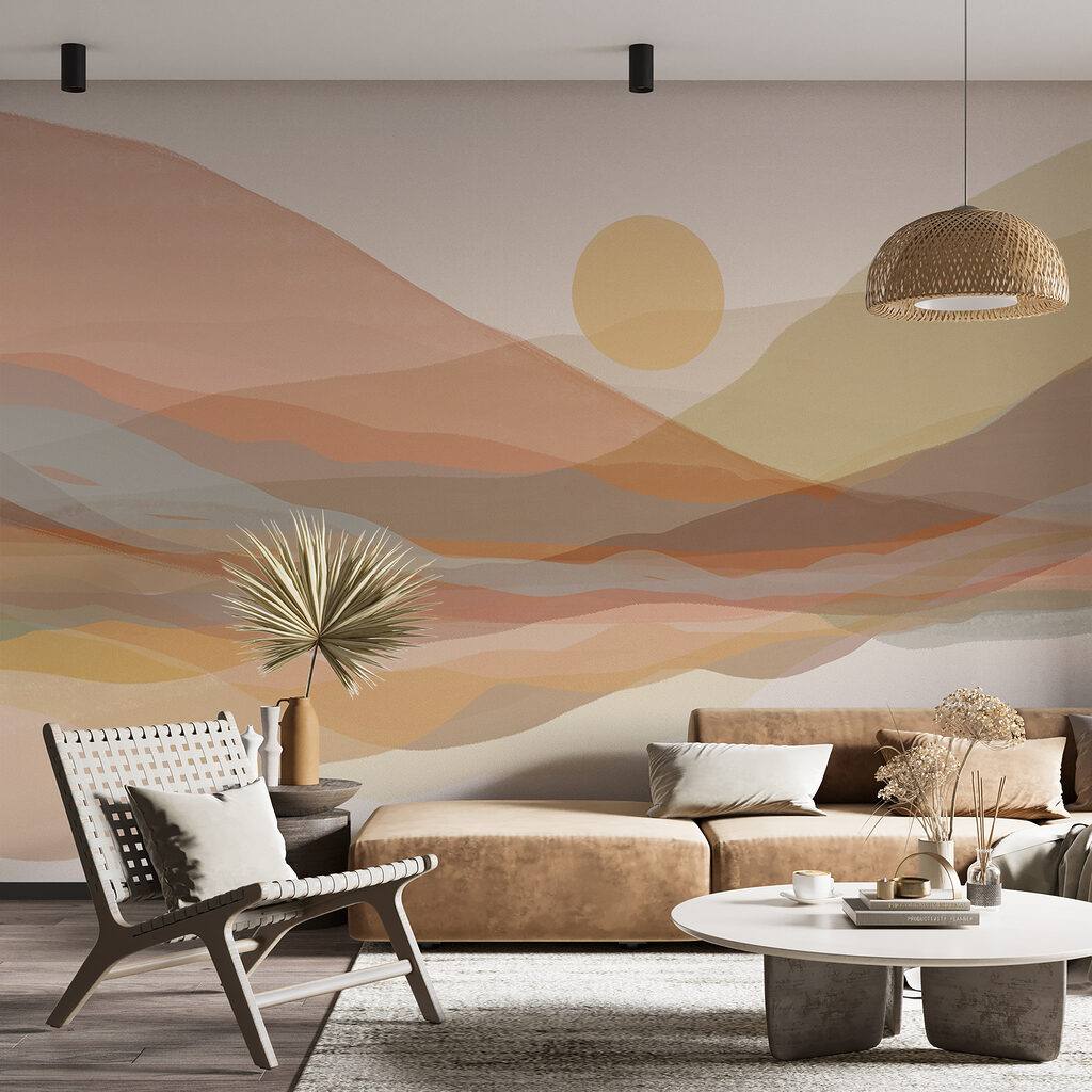 Sun above translucent hills — interior 2