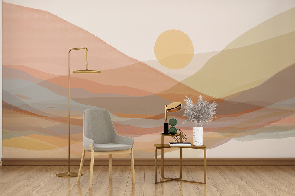Sun above translucent hills — interior 3