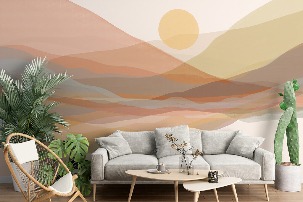 Sun above translucent hills — interior 5