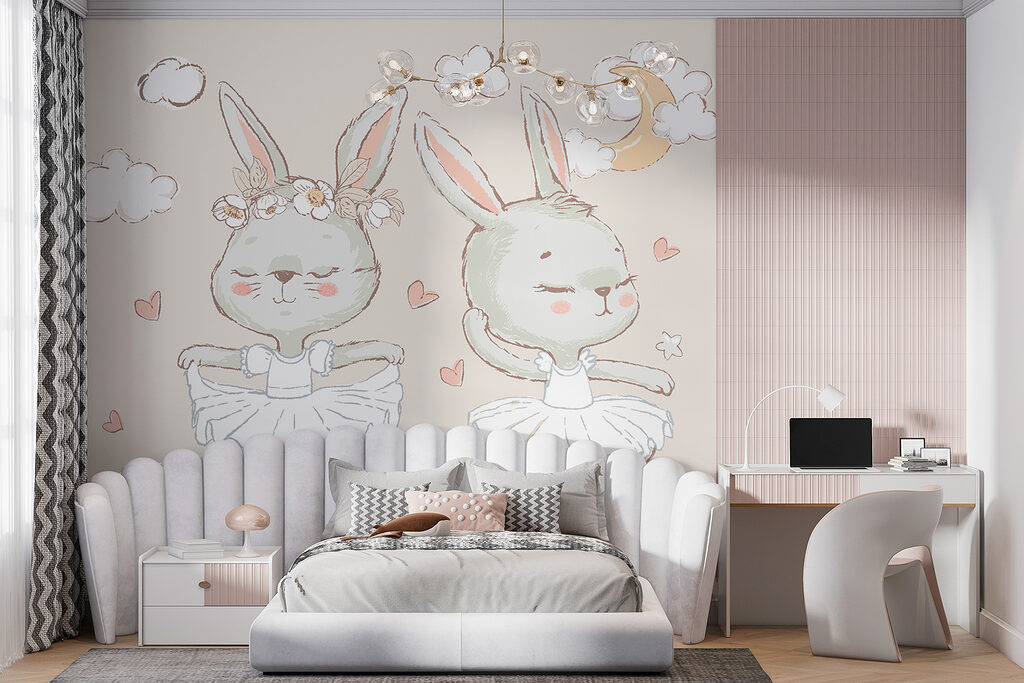 Two ballerina rabbits — interior 1