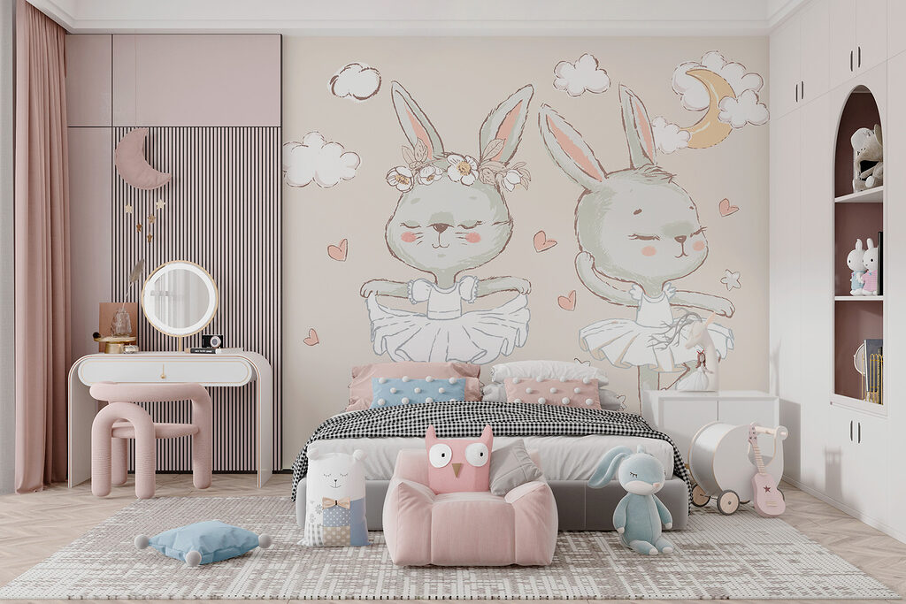 Two ballerina rabbits — interior 2