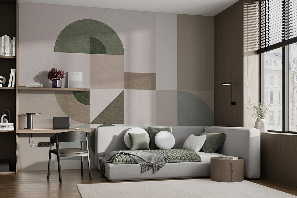 Green curves on sand — interior 1