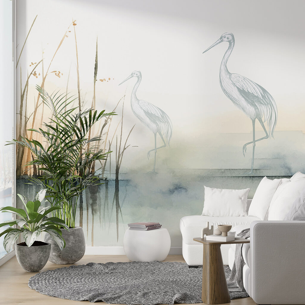 Herons beside the reeds — interior 2