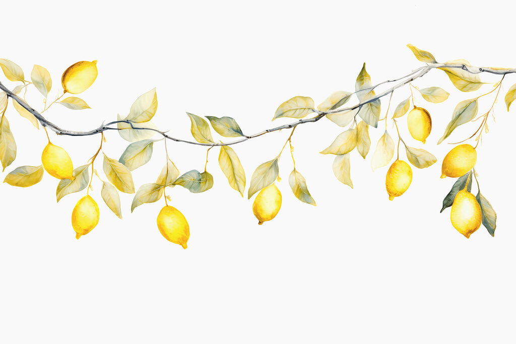 Lemons on a garland — full design