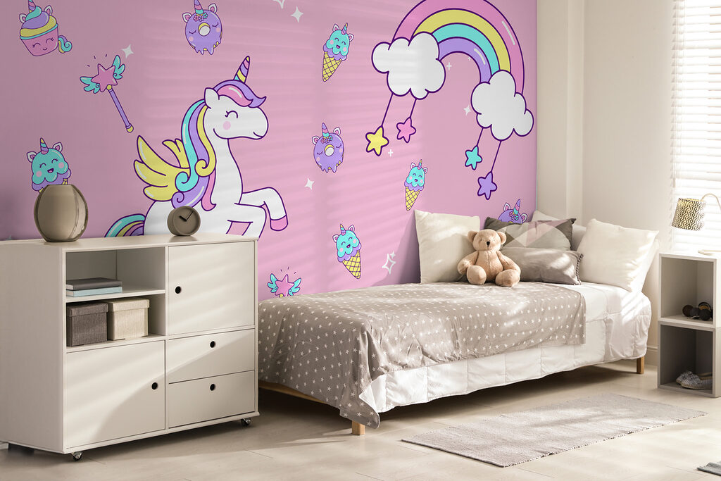 Unicorn Rainbow Party in an interior