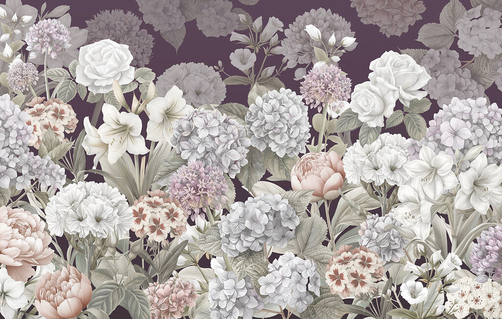 Garden Flower Tapestry — full design