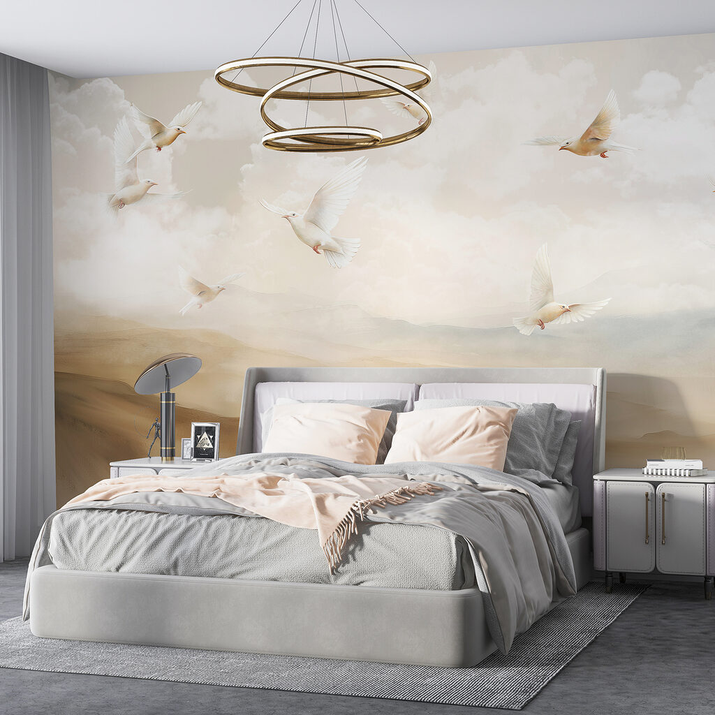 Birds above misty hills — interior 3