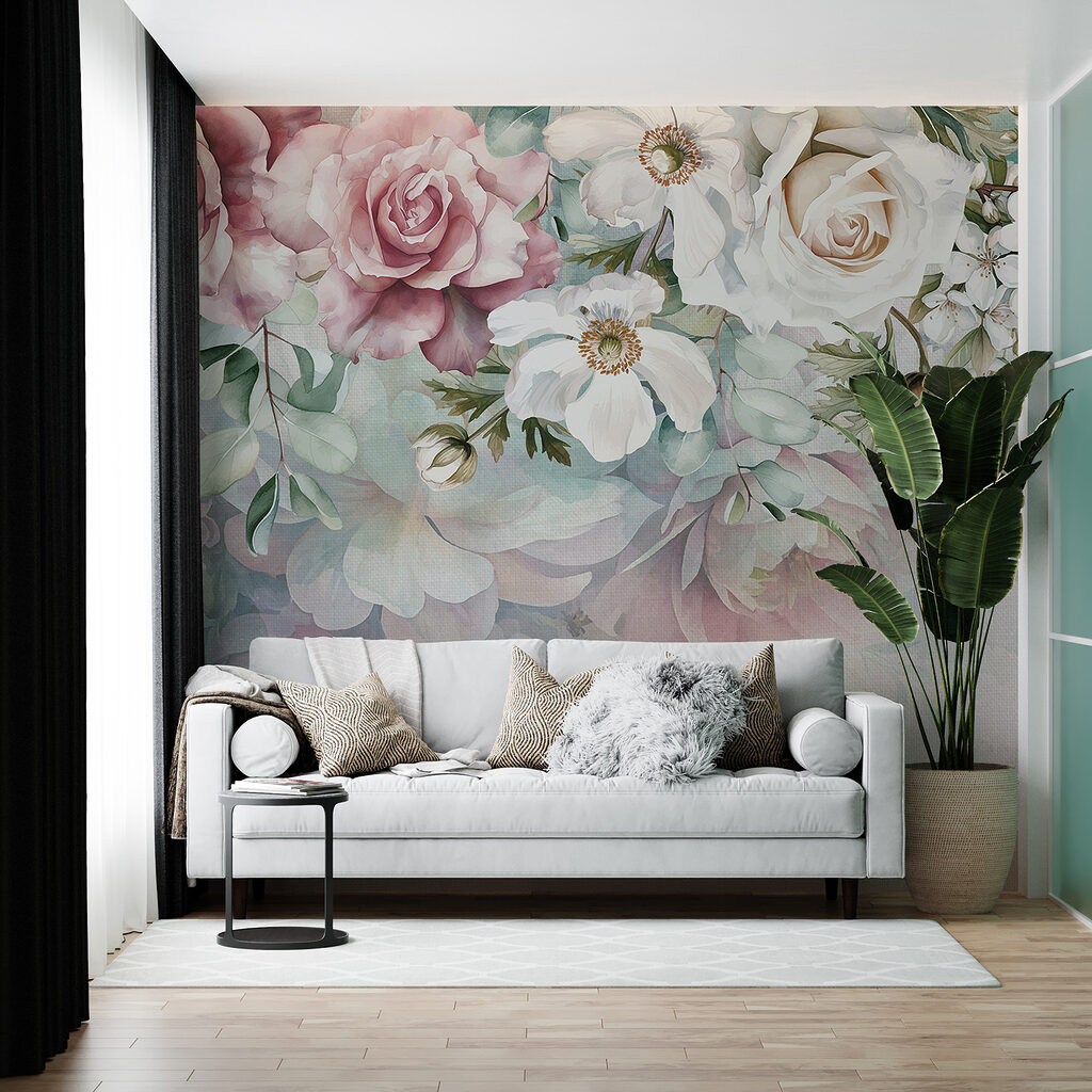 Flowers hanging in pastels — interior 4