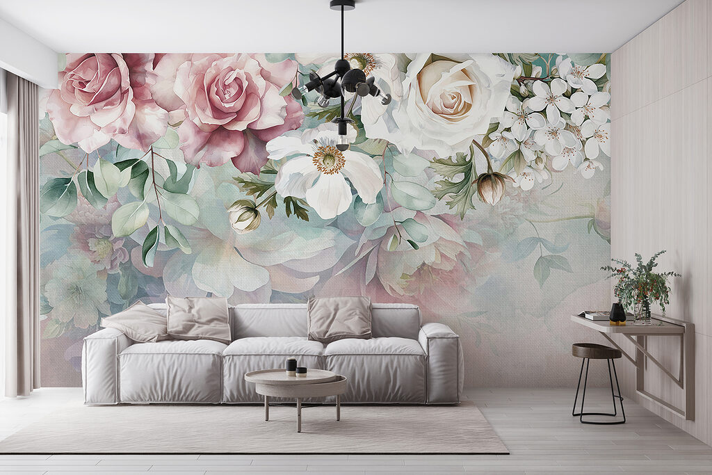 Flowers hanging in pastels — interior 5