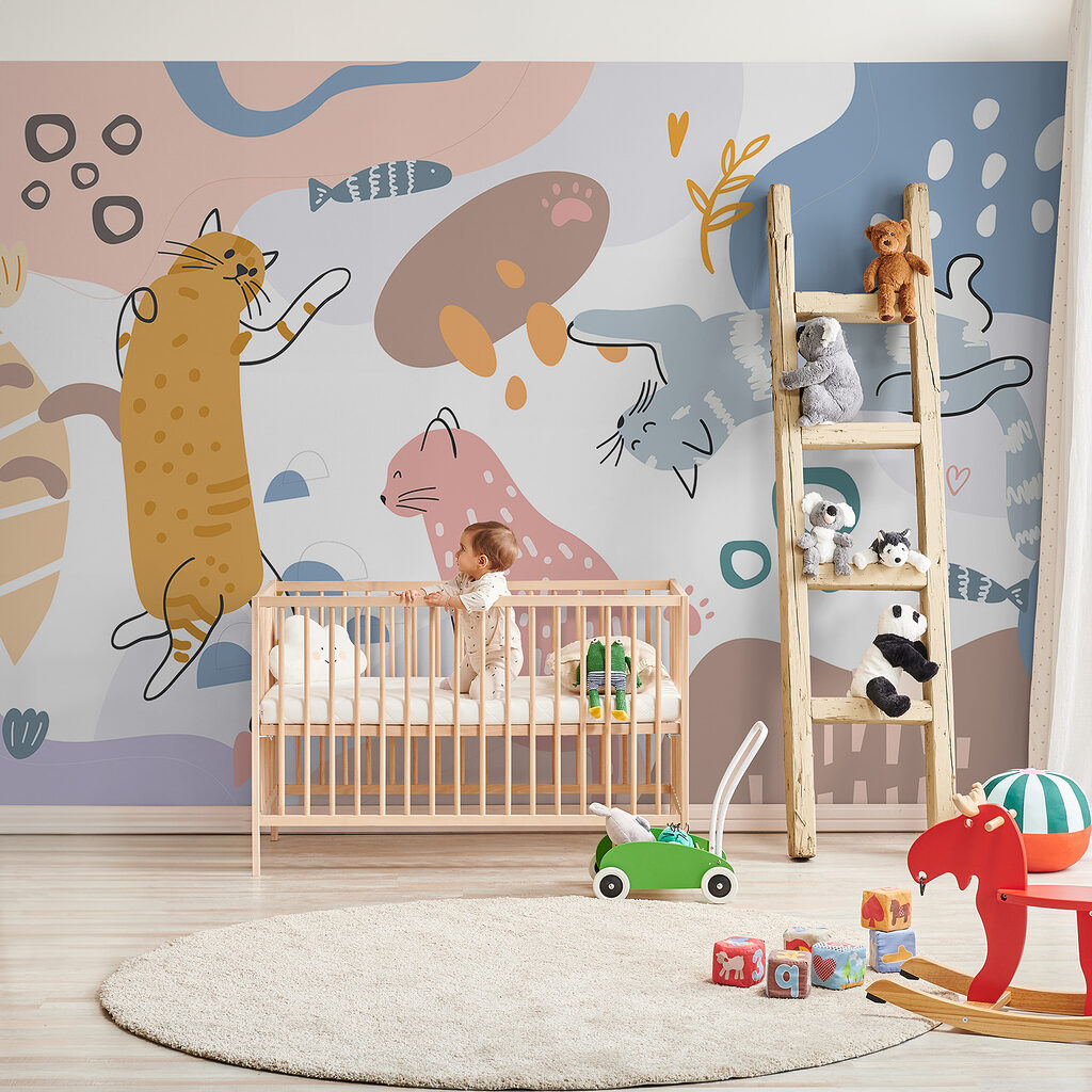 Cats among colour blocks — interior 1