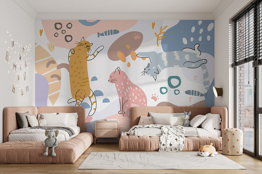 Cats among colour blocks — interior 2