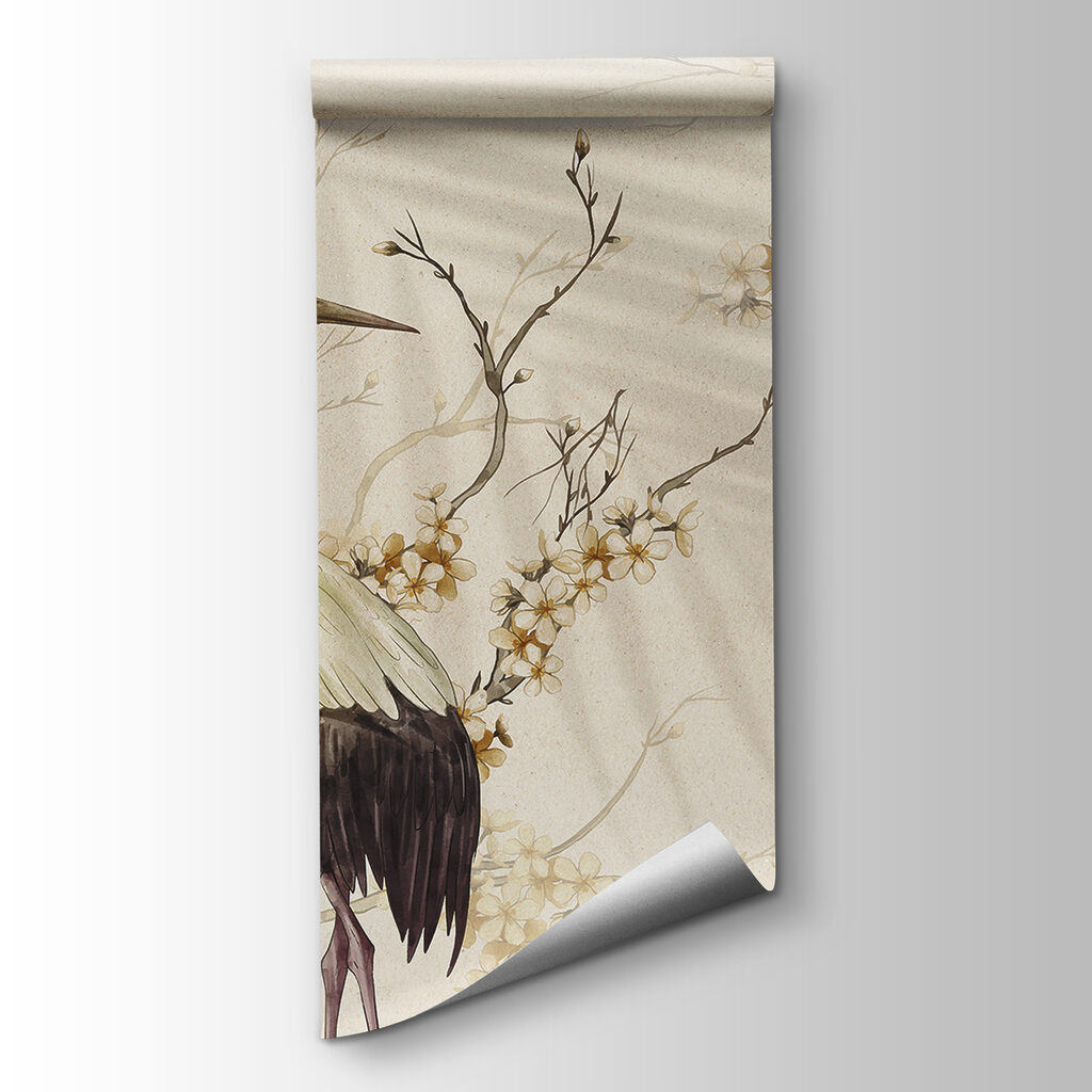 Crane among blossoms — product view