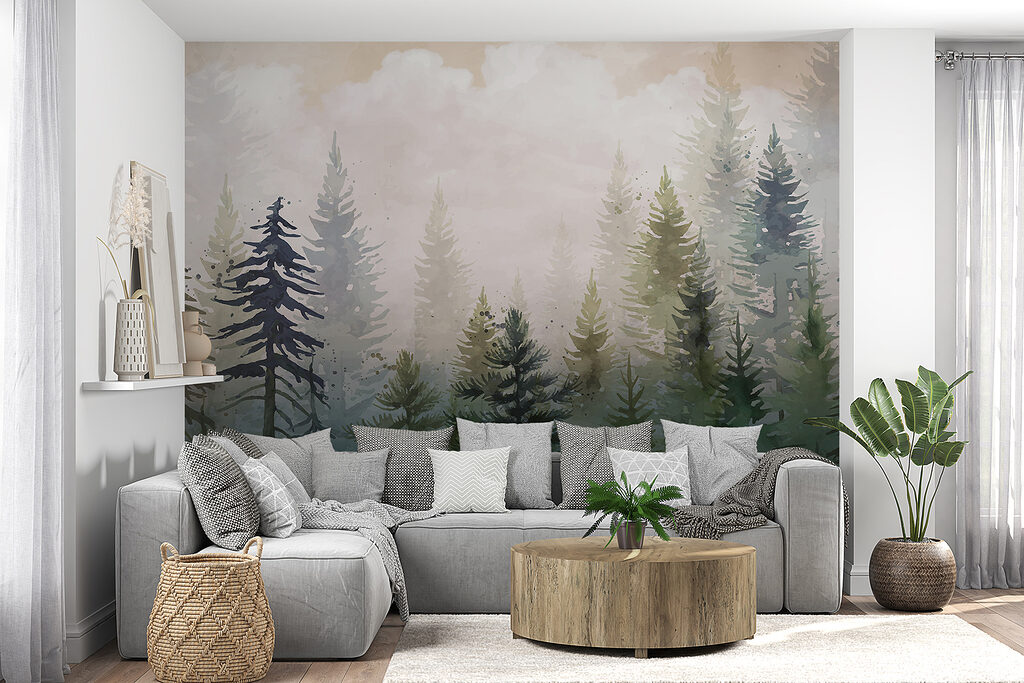 Pines under soft clouds — interior 5