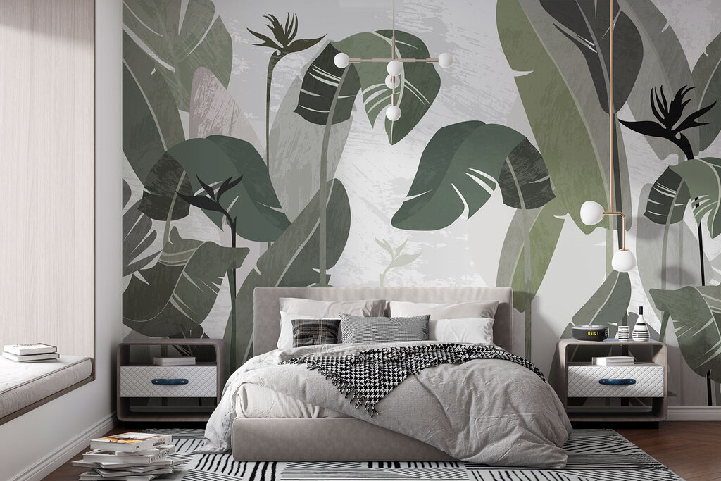 Tall tropical leaves — interior 1