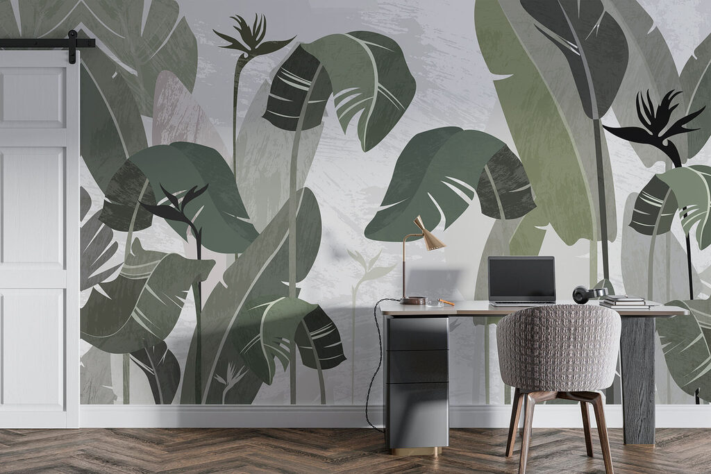 Tall tropical leaves — interior 2